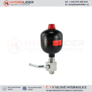 Hydraulický membránový akumulátor tlak s kulovým ventilem - 0,5L kapacita 