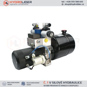 Agregát hydraulický napětí 1-sekční 12V 1,6KW 3,3cm3 olejová nádrž: 14L