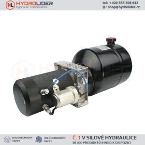 Agregát hydraulický napětí 12V 1,6KW 2,5cm3 olejová nádrž: 8L + výpustný ventil