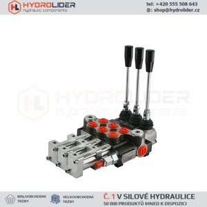 Hydraulický monoblokový rozvaděč 3 sekční 40L