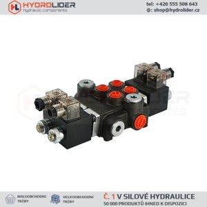 Hydraulický monoblokový rozvaděč 2 sekční 40L