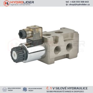Solenoidový ventil, hydraulická dělička 6/2 50L, elektricky ovládaná 24V (pro Tura) 