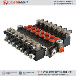 Hydraulický monoblokový rozvaděč 7 sekční 40L