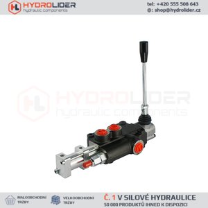 Hydraulický monoblokový rozvaděč 1 sekční 80L