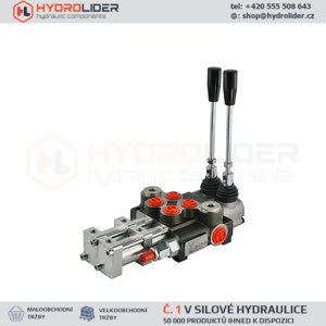 Hydraulický monoblokový rozvaděč 2 sekční 40L