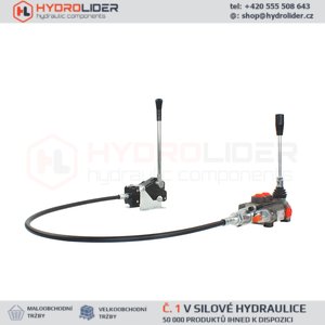 1-sekční hydraulický rozdělovač 40L s pákou a lano 1,5m 